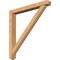 Ekena Millwork Traditional Arts and Crafts Smooth Bracket w/ Offset Brace, Western Red Cedar, 5 1/2"W x 46"D x 46"H BKT0604X46X46TRA03SWR - alternate 1